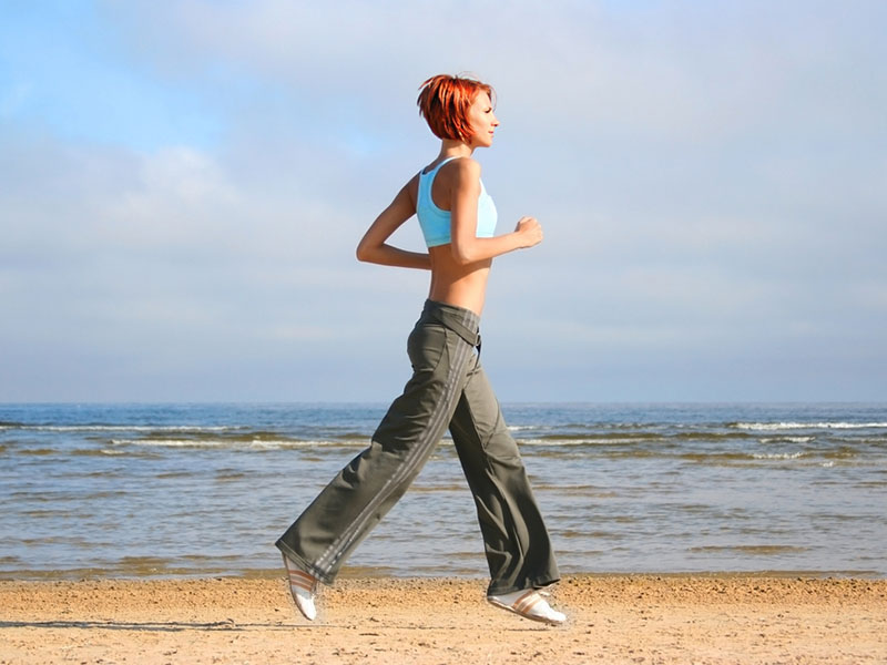 A woman walking